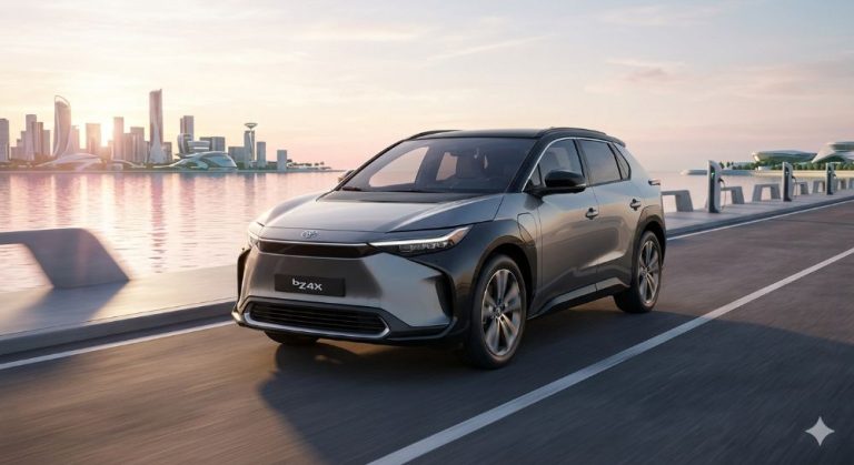 Futuristic Design of the Toyota bZ4X Electric SUV