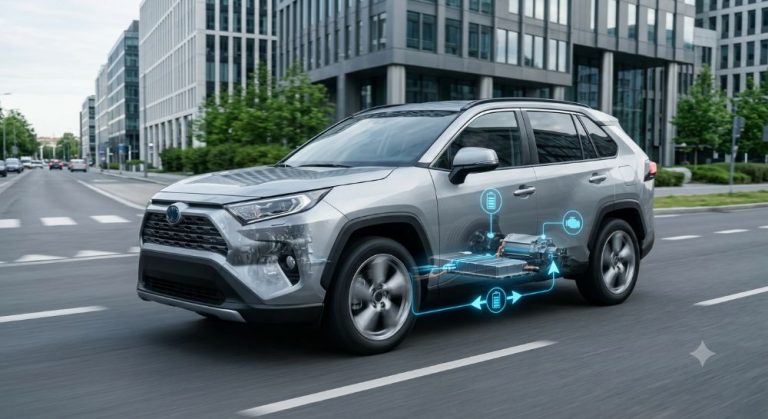 Гібридний автомобіль під час руху